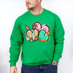 Easter Bunny Hearts Easter Day Unisex Crewneck T-Shirt Sweatshirt Hoodie