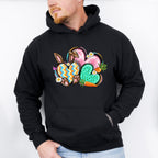 Easter Bunny Hearts Easter Day Unisex Crewneck T-Shirt Sweatshirt Hoodie
