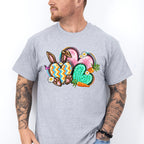 Easter Bunny Hearts Easter Day Unisex Crewneck T-Shirt Sweatshirt Hoodie