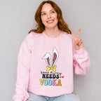 Some Bunny Needs Vodka Easter Day Unisex Crewneck T-Shirt Sweatshirt Hoodie
