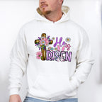 Cross He Is Risen Easter Day Unisex Crewneck T-Shirt Sweatshirt Hoodie