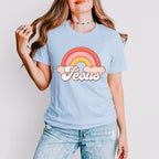 Jesus Rainbow Easter Day Unisex Crewneck T-Shirt Sweatshirt Hoodie