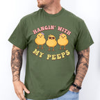 Hangin' With My Peeps Easter Day Unisex Crewneck T-Shirt Sweatshirt Hoodie