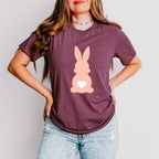 Peach Bunny Easter Day Unisex Crewneck T-Shirt Sweatshirt Hoodie