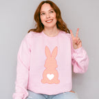 Peach Bunny Easter Day Unisex Crewneck T-Shirt Sweatshirt Hoodie