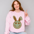 Bunny Ears Smiley Easter Day Unisex Crewneck T-Shirt Sweatshirt Hoodie