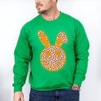 Orange Bunny Ears Smiley Easter Day Unisex Crewneck T-Shirt Sweatshirt Hoodie
