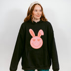 Peach Bunny Ears Smiley Easter Day Unisex Crewneck T-Shirt Sweatshirt Hoodie
