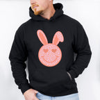 Peach Bunny Ears Smiley Easter Day Unisex Crewneck T-Shirt Sweatshirt Hoodie