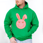 Peach Bunny Ears Smiley Easter Day Unisex Crewneck T-Shirt Sweatshirt Hoodie