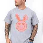 Peach Bunny Ears Smiley Easter Day Unisex Crewneck T-Shirt Sweatshirt Hoodie