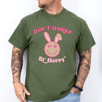 Don't Worry Be Hoppy Easter Day Unisex Crewneck T-Shirt Sweatshirt Hoodie
