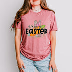 Happy Easter Carrot Bunny Ears Easter Day Unisex Crewneck T-Shirt Sweatshirt Hoodie