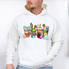 Cute Bunny Cups Easter Day Unisex Crewneck T-Shirt Sweatshirt Hoodie