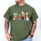 Cute Bunny Cups Easter Day Unisex Crewneck T-Shirt Sweatshirt Hoodie