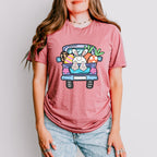 Bunny Truck Easter Day Unisex Crewneck T-Shirt Sweatshirt Hoodie