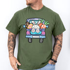 Bunny Truck Easter Day Unisex Crewneck T-Shirt Sweatshirt Hoodie