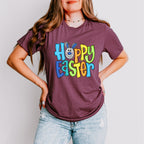 Hoppy Easter Blue Bunny Face Easter Day Unisex Crewneck T-Shirt Sweatshirt Hoodie