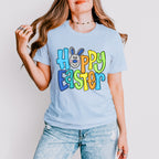 Hoppy Easter Blue Bunny Face Easter Day Unisex Crewneck T-Shirt Sweatshirt Hoodie