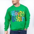 Hoppy Easter Blue Bunny Face Easter Day Unisex Crewneck T-Shirt Sweatshirt Hoodie