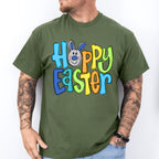 Hoppy Easter Blue Bunny Face Easter Day Unisex Crewneck T-Shirt Sweatshirt Hoodie