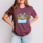 Bunny And Carrots Easter Day Unisex Crewneck T-Shirt Sweatshirt Hoodie