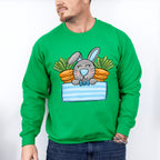 Bunny And Carrots Easter Day Unisex Crewneck T-Shirt Sweatshirt Hoodie