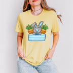 Bunny And Carrots Easter Day Unisex Crewneck T-Shirt Sweatshirt Hoodie