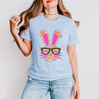 Bunny Glasses Easter Day Unisex Crewneck T-Shirt Sweatshirt Hoodie