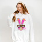 Bunny Glasses Easter Day Unisex Crewneck T-Shirt Sweatshirt Hoodie