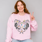 Skeletons Heart Shape Easter Day Unisex Crewneck T-Shirt Sweatshirt Hoodie