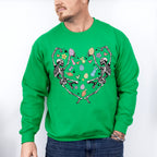 Skeletons Heart Shape Easter Day Unisex Crewneck T-Shirt Sweatshirt Hoodie