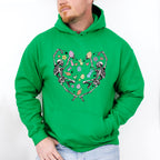 Skeletons Heart Shape Easter Day Unisex Crewneck T-Shirt Sweatshirt Hoodie