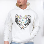 Skeletons Heart Shape Easter Day Unisex Crewneck T-Shirt Sweatshirt Hoodie