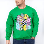 Bunny Kisses Easter Wishes Easter Day Unisex Crewneck T-Shirt Sweatshirt Hoodie