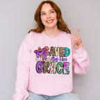 Saved By His Grace Easter Day Unisex Crewneck T-Shirt Sweatshirt Hoodie