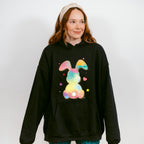 Rainbow Bunny Easter Day Unisex Crewneck T-Shirt Sweatshirt Hoodie