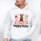 Trio Bunny Easter Day Unisex Crewneck T-Shirt Sweatshirt Hoodie
