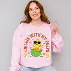 Chilling With My Peeps Easter Day Unisex Crewneck T-Shirt Sweatshirt Hoodie