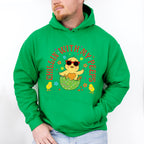 Chilling With My Peeps Easter Day Unisex Crewneck T-Shirt Sweatshirt Hoodie