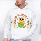 Chilling With My Peeps Easter Day Unisex Crewneck T-Shirt Sweatshirt Hoodie