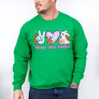 Peace Love Easter Easter Day Unisex Crewneck T-Shirt Sweatshirt Hoodie