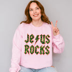 Jesus Rocks Easter Day Unisex Crewneck T-Shirt Sweatshirt Hoodie