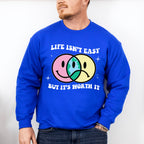 Life Isnt Easy But It's Worth It Good Vibes Theme T-shirt, Hoodie, Sweatshirt