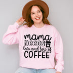 Mama Needs Coffee Mother's Day Unisex Crewneck T-Shirt Sweatshirt Hoodie