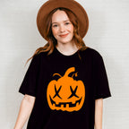 Orange Pumpkin Design - Halloween Unisex Crewneck T-Shirt Sweatshirt Hoodie
