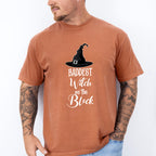 Baddest Witch On The Block Design - Halloween Unisex Crewneck T-Shirt Sweatshirt Hoodie
