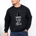 Baddest Witch On The Block Design - Halloween Unisex Crewneck T-Shirt Sweatshirt Hoodie
