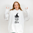 Baddest Witch On The Block Design - Halloween Unisex Crewneck T-Shirt Sweatshirt Hoodie