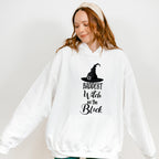 Baddest Witch On The Block Design - Halloween Unisex Crewneck T-Shirt Sweatshirt Hoodie